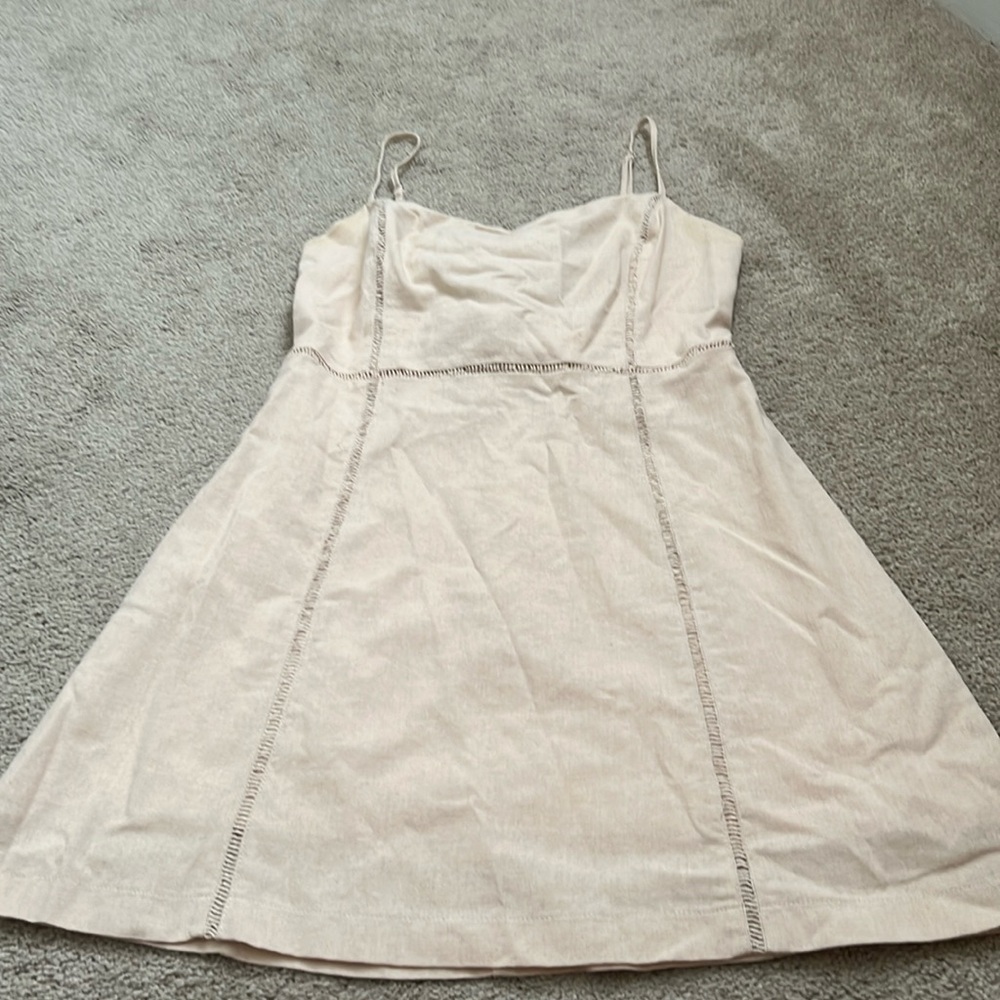 Lush Beige Linen dress, Size M